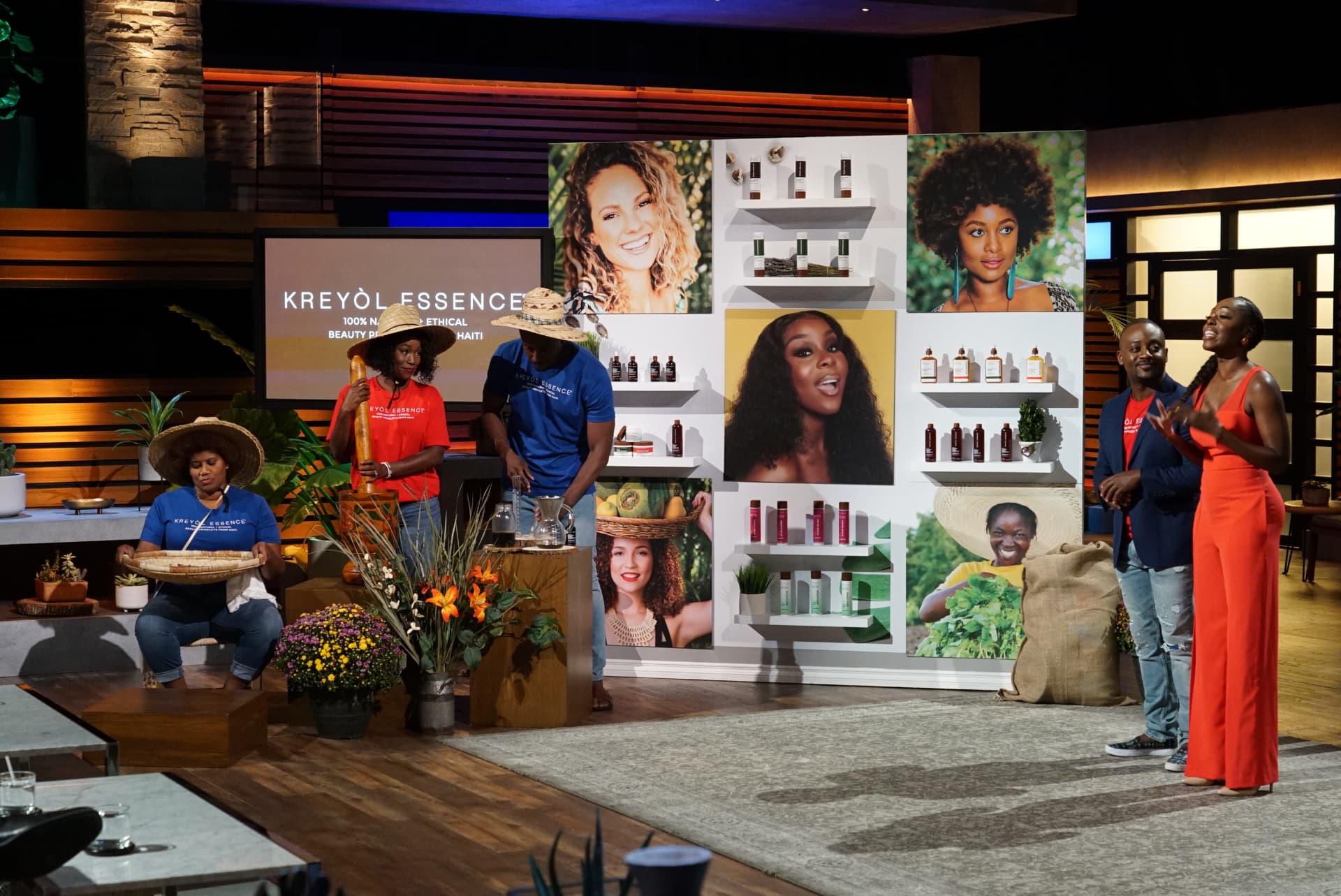 Kreyòl Essence founders presenting the brand and product collection on set
